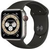 Apple Watch Series 6 (GPS + Cellular, 40mm) Titanium Case with Black Sport Band (Renewed) view 1
