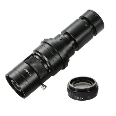 RADHAX Microscope Kit 200X 500X 1000X 0.7X-5X Adjustable Magnification C Mount Zoom Lens for Video Microscope Camera Microscope Lens Adapters (Color : 500X and 0.3X)