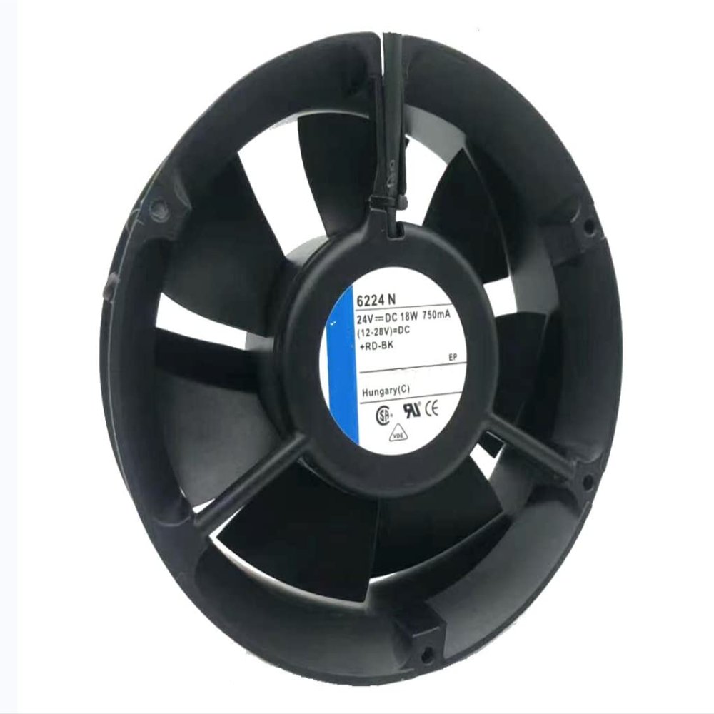 6224N 24V 750MA 18W 172X172X51MM 2-Wire Cooling Fan