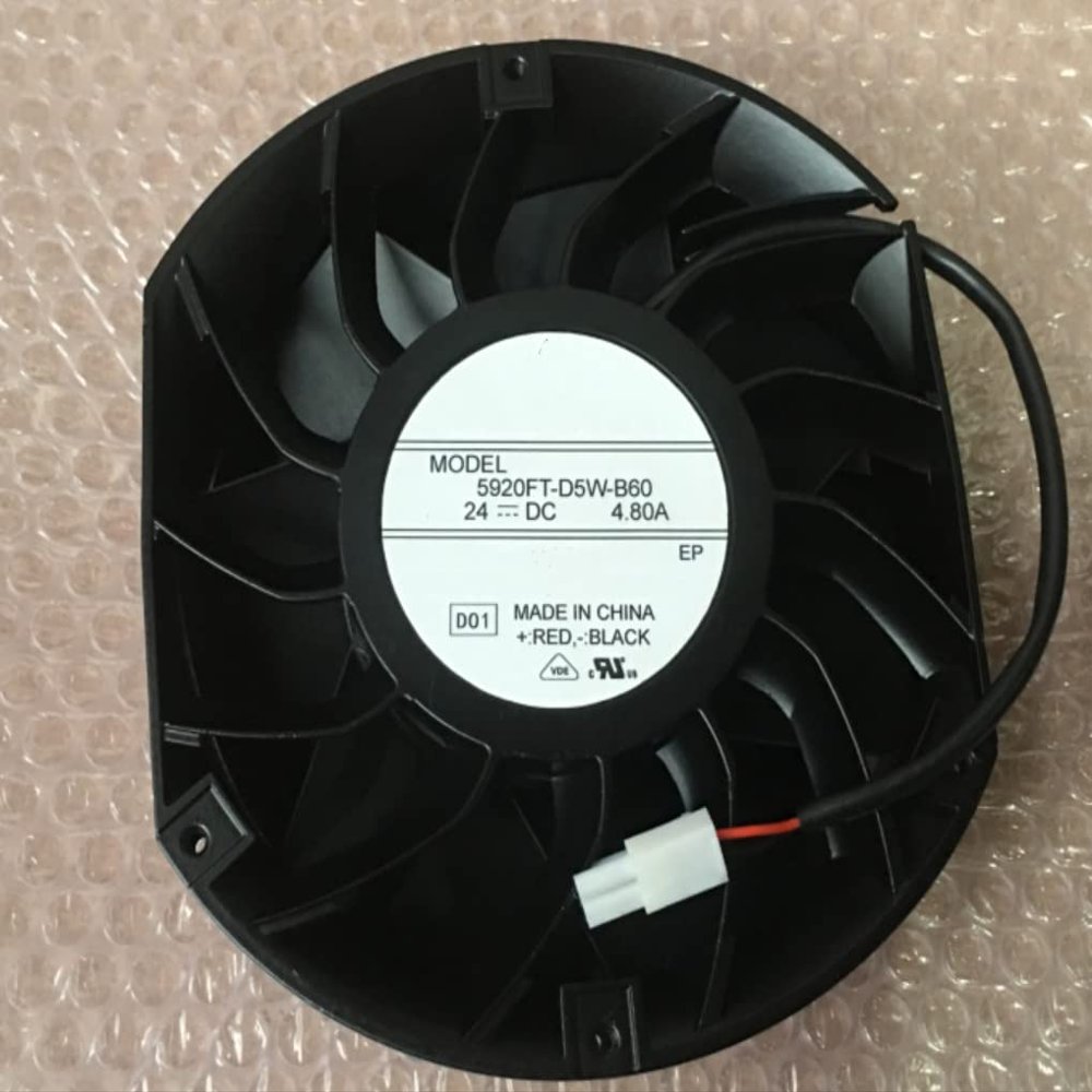 5920FT-D5W-B60 24V 4.80A 115.2W 5800RPM 363.60CFM 172X150X51MM 2-Wire Cooling Fan