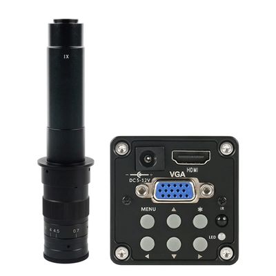 RADHAX Microscope Kit 14MP 1080P HDMI VGA Digital Video Microscope Camera 100X 130X 180X 200X 300X 500X C Mount Lens Microscope Lens Adapters (Color : with 300X)