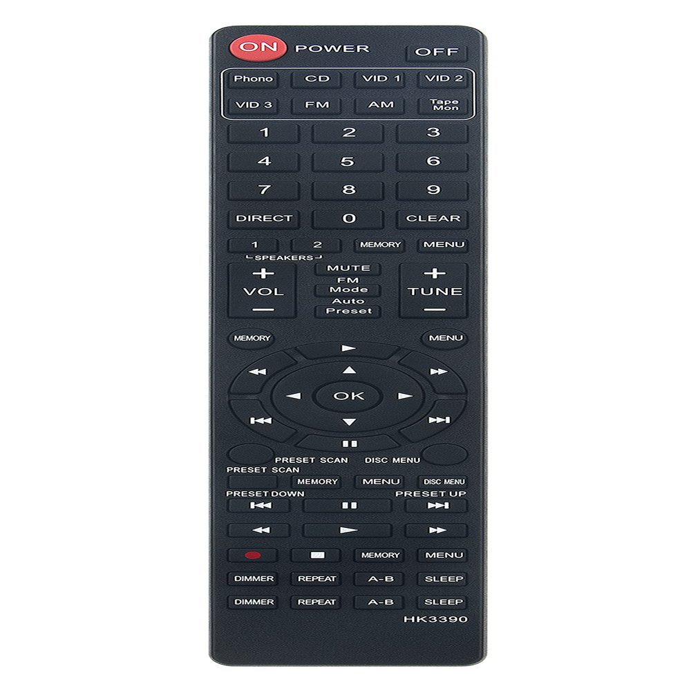 Replace Remote Controllor Compatible with Harman/Kardon HK3390 HK 3390 Stereo A/V Audio Video Receiver