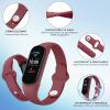 AK Silicone Bands for Xiaomi Mi Band 5/6 & Amazfit Band 5/7, 3 Pack Soft Sport Straps for Women Men view 2