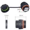 ANMBEST 10PCS Panel Mounting Shielded CAT6A RJ45 Waterproof Connector Cat5/5e/6/6E 8P8C Ethernet LAN Cable Coupler Double Head Adapter with Waterproof/Dust Cap view 3