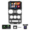 [2G+64G] Car Radio for Jeep Wrangler 2007 2008 2009 2010 (4 Door), 9 inches Android 13 Touch Screen Stereo, Carplay/Android Auto/Hi-Fi/1080P/Bluetooth/SWC + AHD Backup Camera view 1