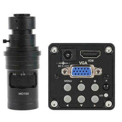 RADHAX Microscope Kit 14MP 1080P HDMI VGA Digital Video Microscope Camera 100X 130X 180X 200X 300X 500X C Mount Lens Microscope Lens Adapters (Color : with 200X)
