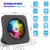Gueray Portable CD Player, Bluetooth CD Kpop Player for Desktop with HiFi Sound Speaker, FM Radio CD Music Player for Home with Remote Control, Dust Cover, LED Screen, Support AUX/USB, Headphone Jack view 3