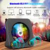 Gueray Portable CD Player, Bluetooth CD Kpop Player for Desktop with HiFi Sound Speaker, FM Radio CD Music Player for Home with Remote Control, Dust Cover, LED Screen, Support AUX/USB, Headphone Jack view 4