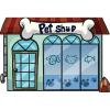 5x3ft Cartoon Pet Shop Backdrop Pet Shop Storefront Backdrops for Girl Boy 1st Birthday Party Photography Background School Play Background Pets Photo Booth Props view 3