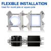 Bingfu Double Antenna Mount Fixed Bracket Kit V Jaw Block Anti-Rust Mast Clamp for Outdoor TV CB Ham Radio Antennas Satellite Dish 4G WiFi Antennae Patio Umbrella Holder Flag Pole (2 Pack) view 3