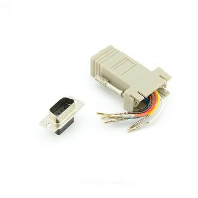 GXMRHWY DB9 Female to RJ45 Modular Adapter Gray Color Assemble with Shell