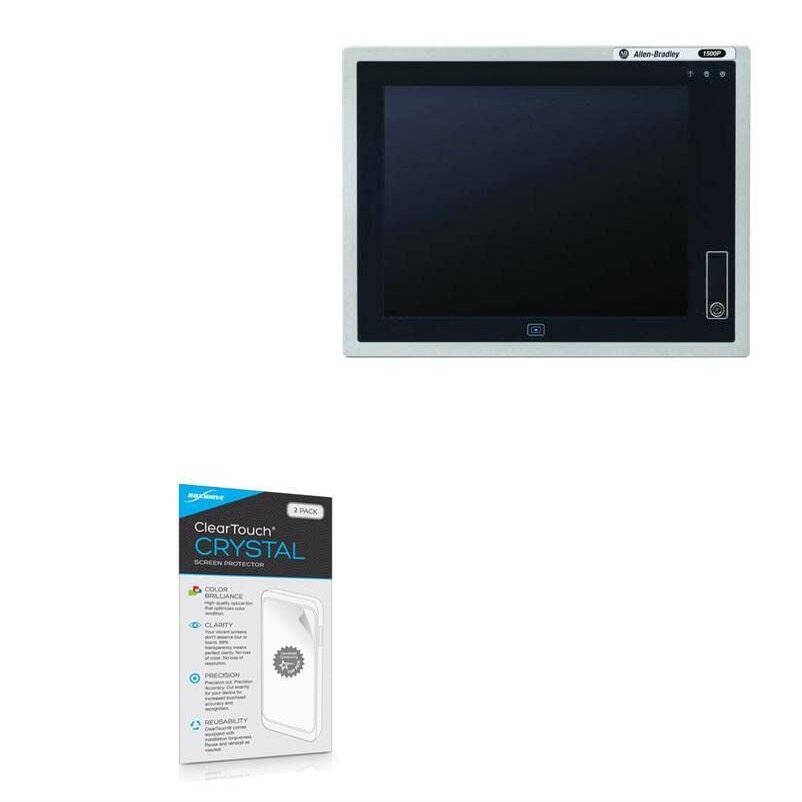 BoxWave Screen Protector Compatible with Allen Bradley 6181 Computer (15 in) - ClearTouch Crystal (2-Pack), HD Film Skin - Shields from Scratches
