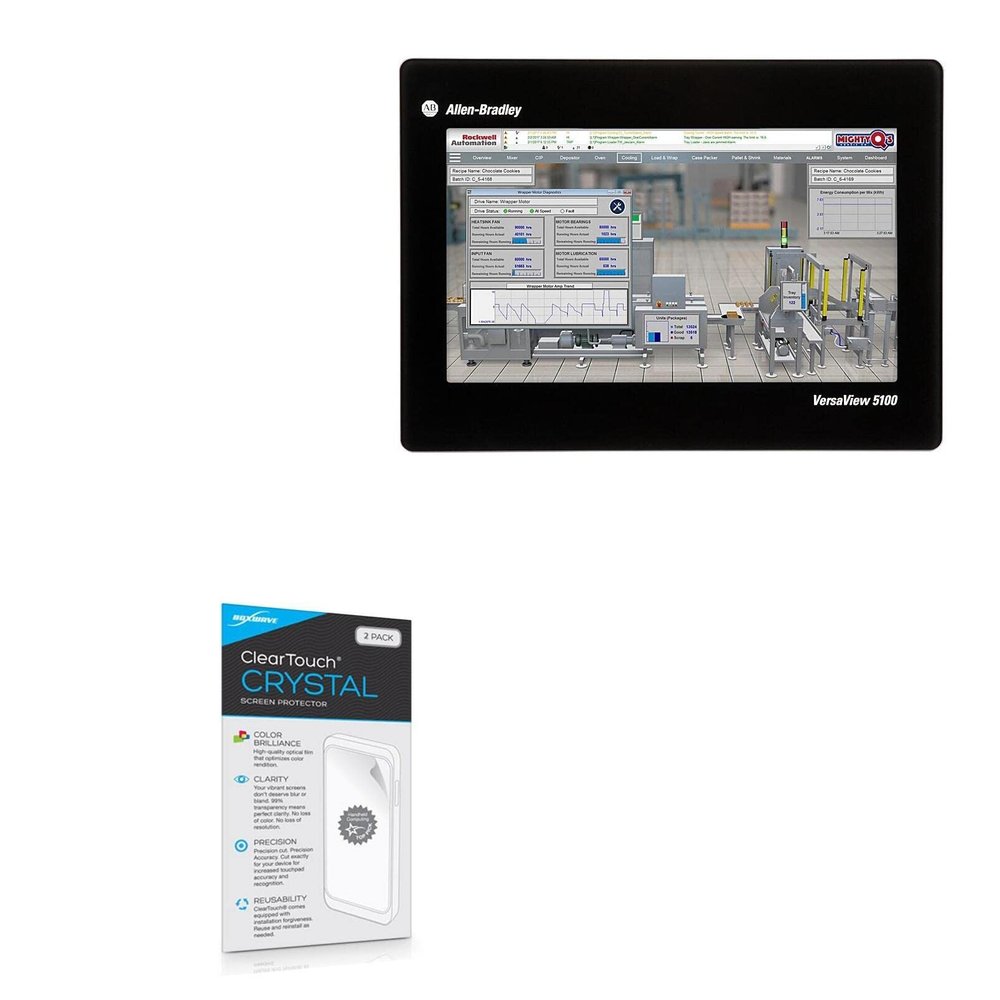 BoxWave Screen Protector Compatible with Allen Bradley VersaView 6200M Industrial Monitors (12.1 in) - ClearTouch Crystal (2-Pack), HD Film Skin - Shields from Scratches