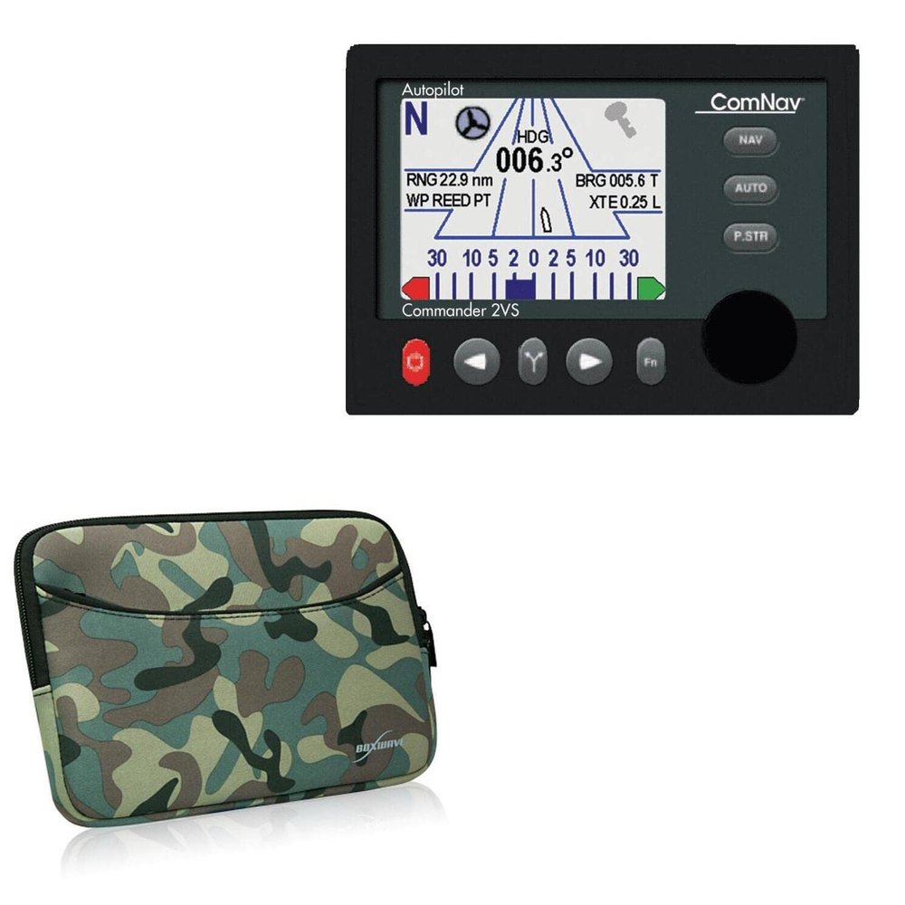 BoxWave Case Compatible with ComNav P2VS Autopilot - Camouflage Suit with Pocket, Neoprene Camo Suit Zipper Pocket for Storage