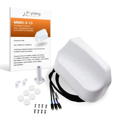 Poynting MIMO-3-13 3-in-1 Transportation & Automotive Antenna | 2X2 MIMO | 5G | 4G | LTE | CBRS | GPS/GLONASS | 410-3800 MHz
