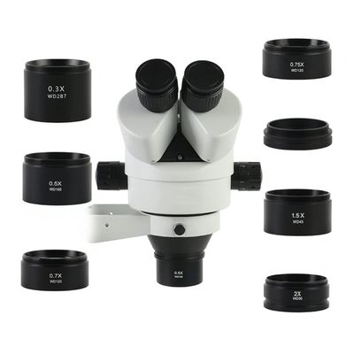 JUIYU Microscope Accessories Kit 0.3X 0.5X 0.7X 0.75X 1X 1.5X 2X Stereo Binocular Trinocular Microscope Auxiliary Objective Lens Barlow Lens 48mm Mounting Thread Microscope Slides (Color : 0.3X)