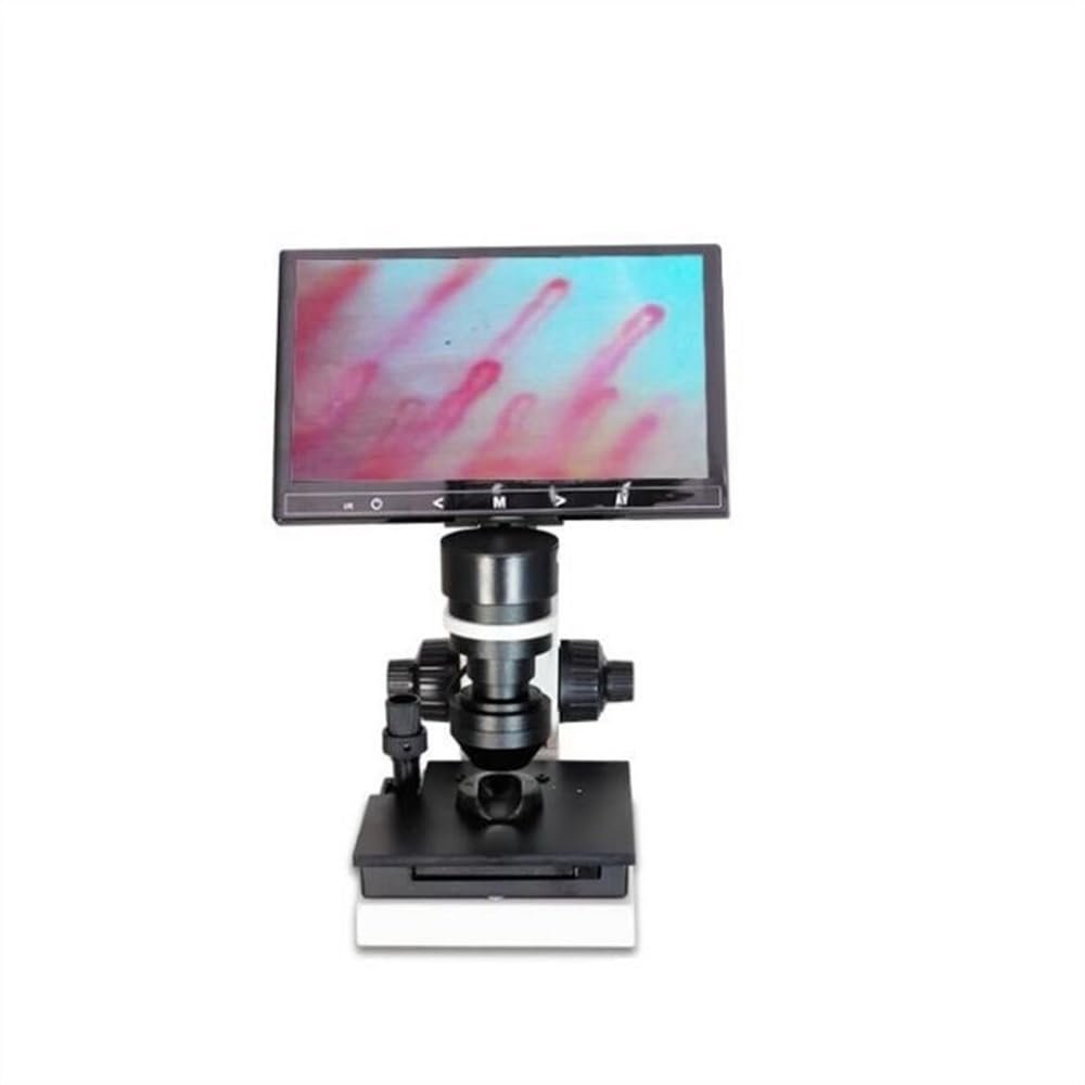 JUIYU Microscope Accessories Kit USB H_D Digital Microscope Blood Microcirculation with LCD Display Screen Microscope Slides (Color : 9 Inch LCD Screen)