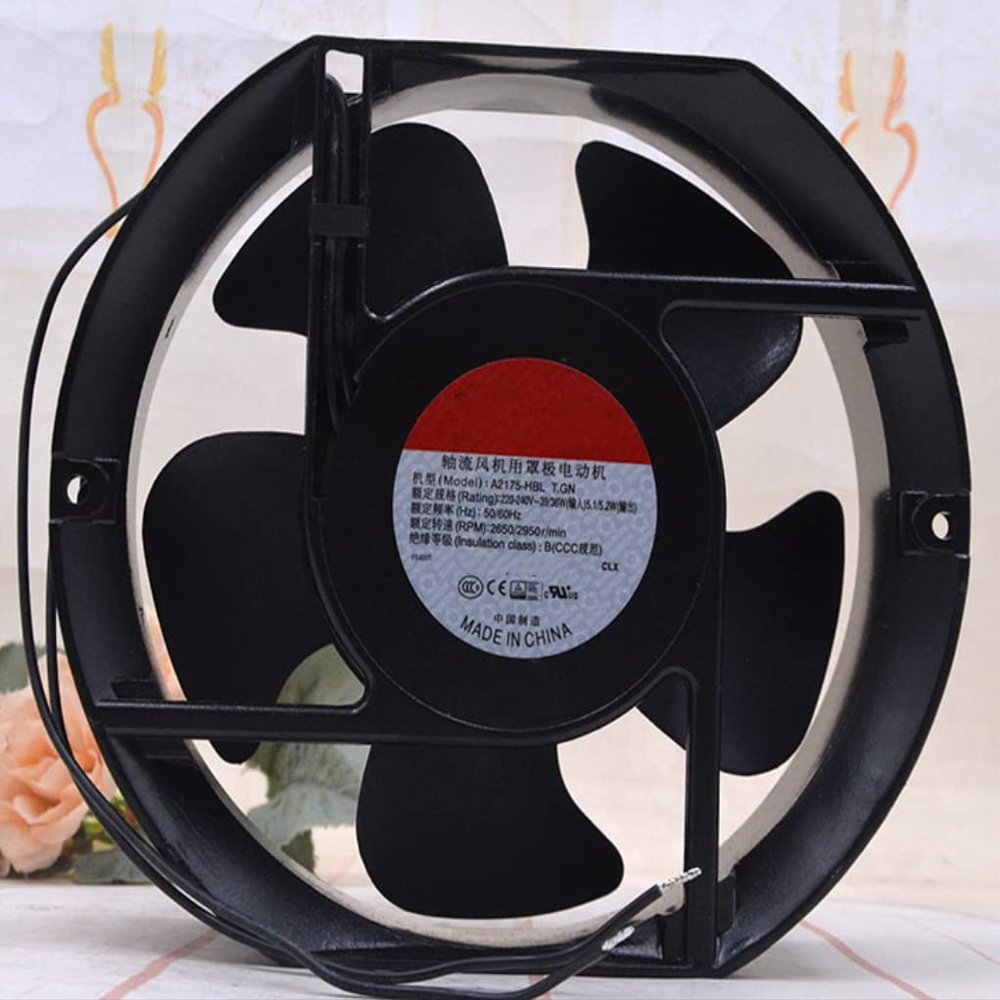 A2175-HBL T.GN 220/240V 0.28/0.24A 39/36W 2650/2950RPM 180/200RPM 172X150X51MM 2-Wire Cooling Fan