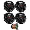 4x JVC drvn DR Series 6.5" 300W Max Power Car Audio 2-Way Coaxial Vehicle Speakers Bundle Combo with 50 Ft 16 Gauge Audio Speaker Wiring view 1