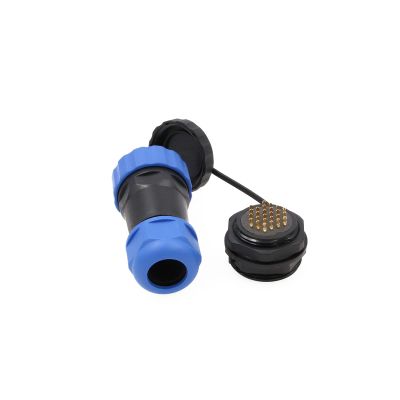 ZBLZGP SD28 24Pin 5A Waterproof Connector Outdoor Power Supply Plastic Male Plug Female Socket LED Panel Mount Industrial 28mm Connector