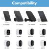 ALERTCAM 2-in-1 Weatherproof Gutter Mount for Arlo Solar Panel and Arlo Pro/Arlo Pro 2/Arlo Pro 3/Arlo Pro 4/Arlo Ulra Security Camera, Perfect Angle to Get Adequate Sunlight - White view 2