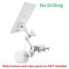 ALERTCAM 2-in-1 Weatherproof Gutter Mount for Arlo Solar Panel and Arlo Pro/Arlo Pro 2/Arlo Pro 3/Arlo Pro 4/Arlo Ulra Security Camera, Perfect Angle to Get Adequate Sunlight - White view 3