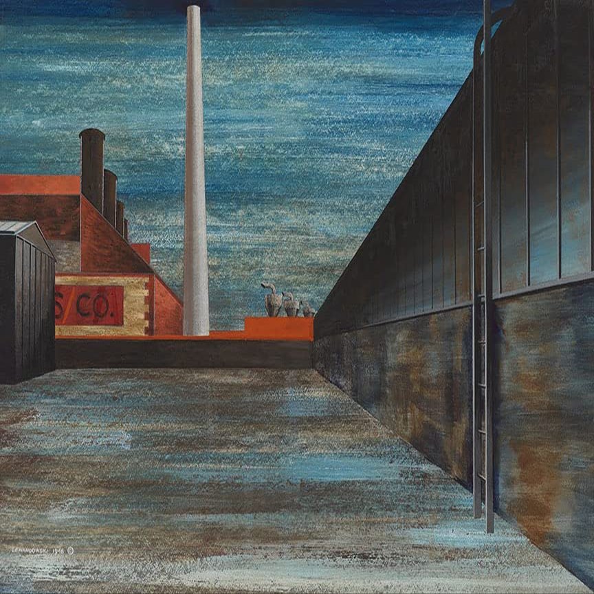 Edmund Lewandowski : White Stack : 1946 : Archival Quality Art Print