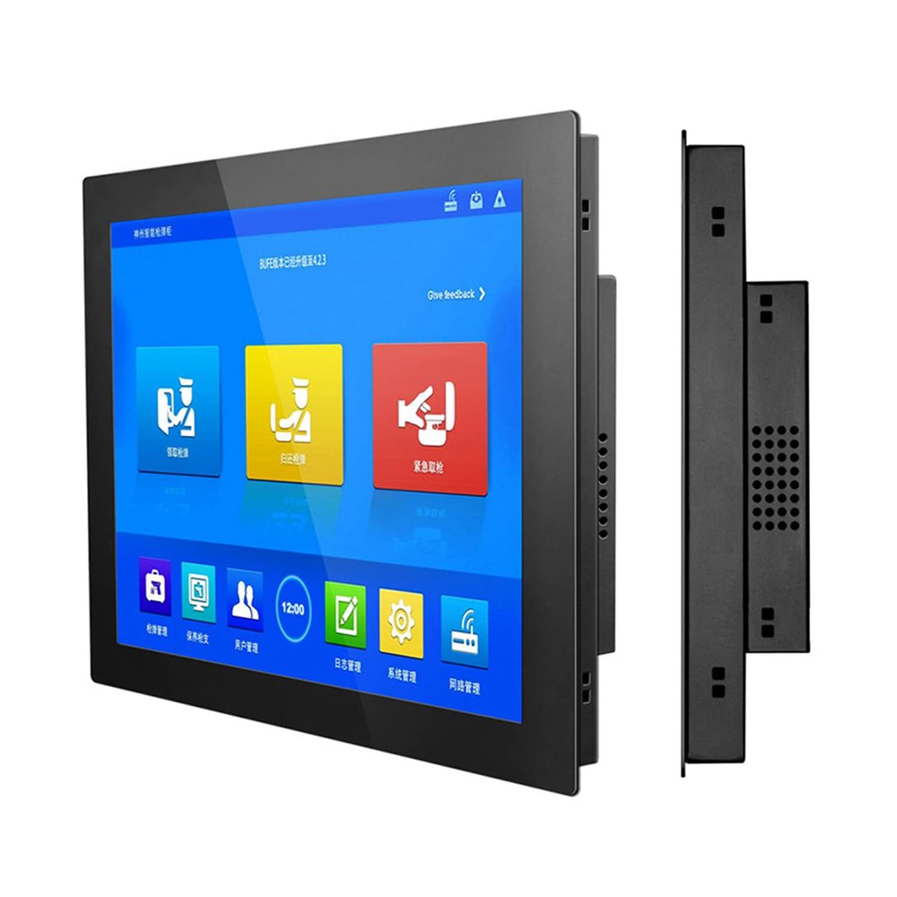 15 Inch Resistive Touch Industrial All-in-one PC WiFi with LAN Win10 Pro (4GB RAM 256GB SSD, Core i7-7500U)