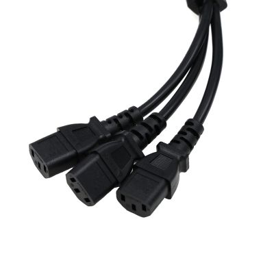 ZBLZGP IEC 320 C14 Male Plug to 3XC13 Female Extension Power Cable, C14 to 3 x C13 UPS/PDU Y Type Splitter Power Cord, 250V/10A (C14-3xC13 30cm)