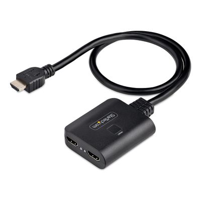 2-Port HDMI Splitter, 4K 60Hz HDMI 2.0 Video, 4K HDMI Splitter 1 In 2 Out, 1x2 HDMI Display/Output Splitter, HDR/HDCP