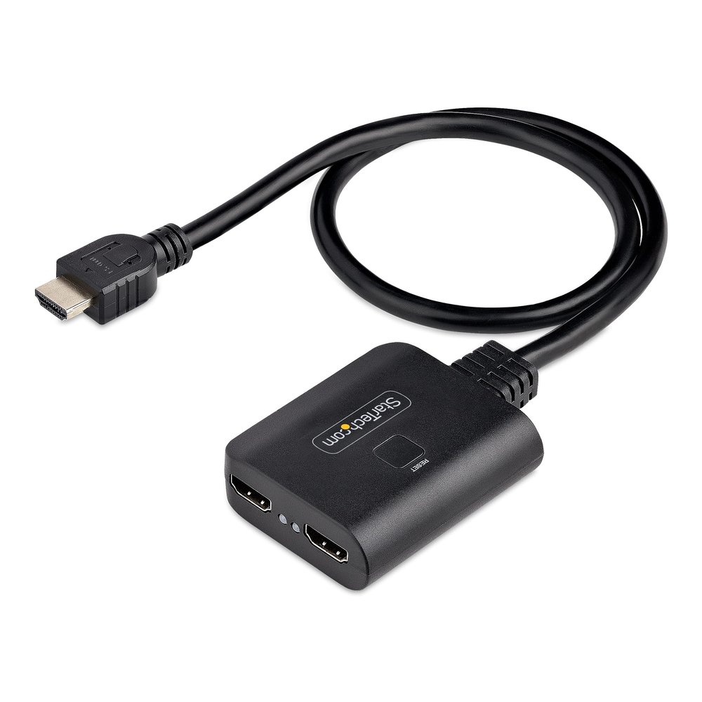 2-Port HDMI Splitter, 4K 60Hz HDMI 2.0 Video, 4K HDMI Splitter 1 In 2 Out, 1x2 HDMI Display/Output Splitter, HDR/HDCP