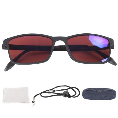 ZJchao Red Green Colorblind Glasses, Color Blindness Corrective Glasses Unisex Full Frame Color Weakness Correcting Storage Case Color Blind Glasses Glasses to Improve Color Resolution for Men Women