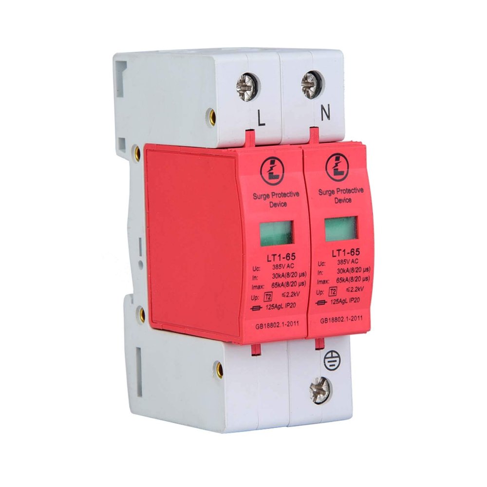 2P 20KA Photovoltaic House Protector Low Voltage Arrester Device Protective Device for C and D Level Thunder (2P65KA)