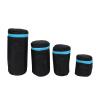 4Pcs Camera Lens Pouch, DSLR Camera Lens Pouch Neoprene Lens Bag Zipper Bag with Metal Hook for Camera Lens view 1