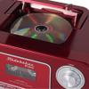 Portable Stereo CD Player with Bluetooth, AM/FM Stereo Radio and Cassette Player/Recorder (Red & Silver) view 3