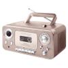 Portable Stereo CD Player with Bluetooth, AM/FM Stereo Radio and Cassette Player/Recorder (Rose & Gold) view 1