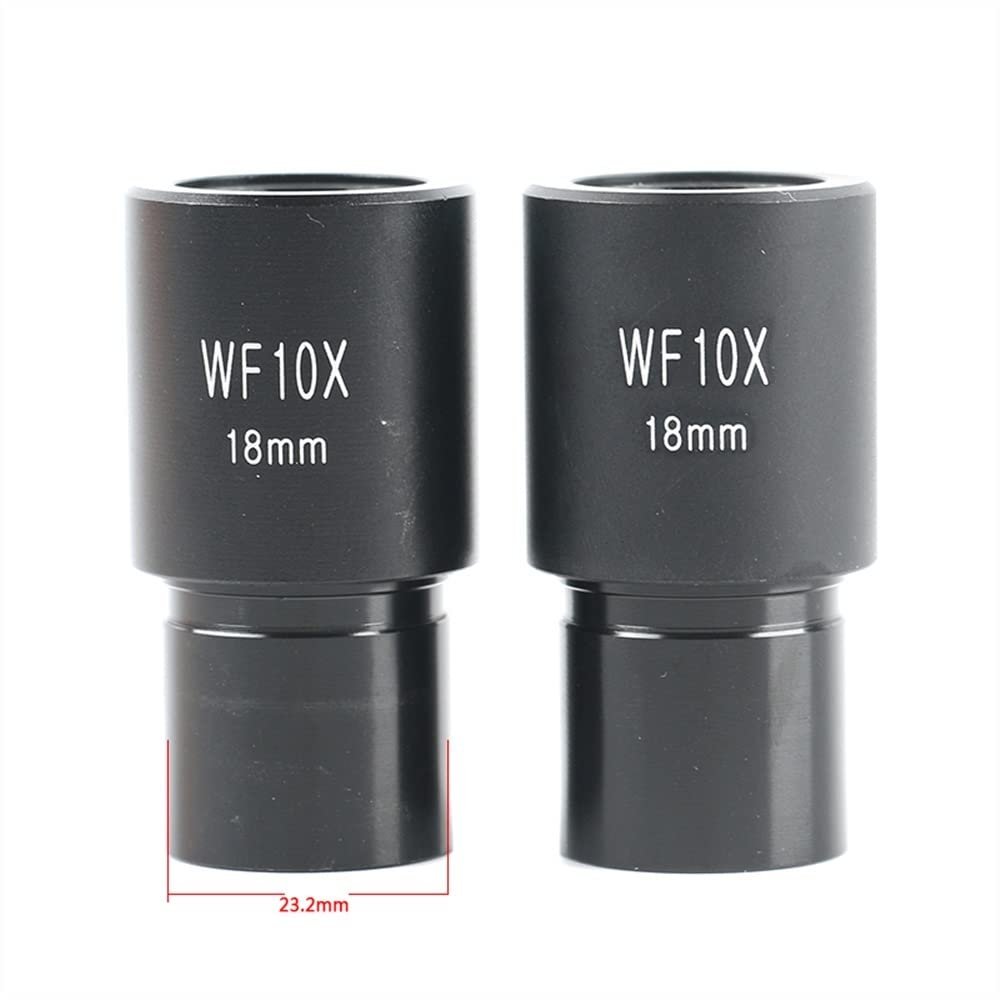 JUIYU Microscope Accessories Kit WF5X 10X 16X 20X 25X 30X Wide-Angle Eyepiece for Biological Stereo Microscope Mounting 23.2mm Optical Glass High Eyepiont Microscope Slides (Color : WF10X 2PCS)