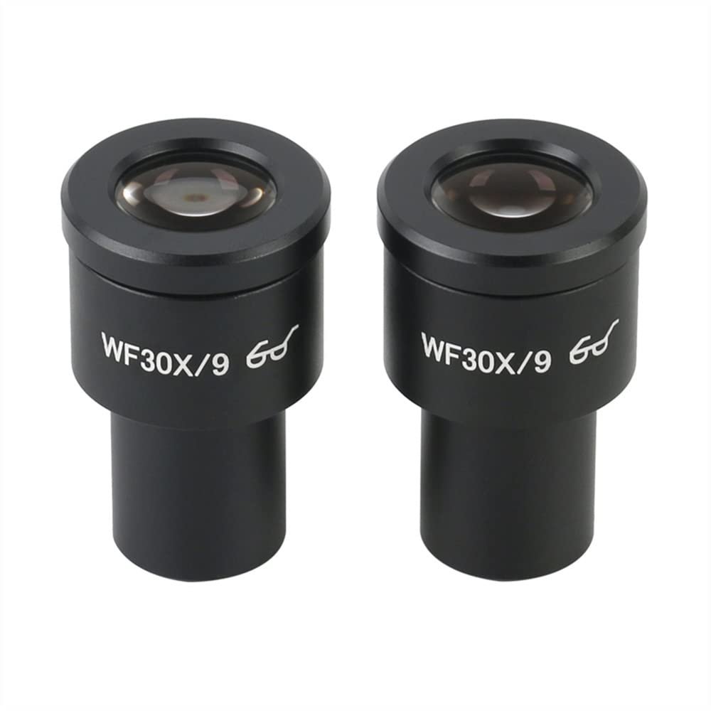JUIYU Microscope Accessories Kit WF5X 10X 16X 20X 25X 30X Wide-Angle Eyepiece for Biological Stereo Microscope Mounting 23.2mm Optical Glass High Eyepiont Microscope Slides (Color : WF30X 2PCS)