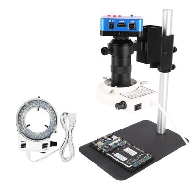 JUIYU Microscope Accessories Kit 38MP Digital Electronic Video Microscope 21MP 16MP 8MP Camera 130X Lens Microscope Slides (Color : SetA 21MP Camera)