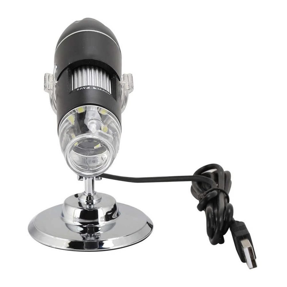 JUIYU Microscope Accessories Kit 1600X Digital Electron Microscope USB 2MP 1600x1200 Electron Microscope with 8 LED Microscope Slides