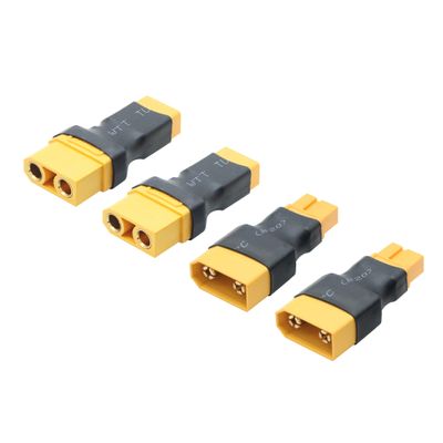 2Pair XT90 to XT60 Connector Adapter, No Wire Gold Plated Expansion Plug