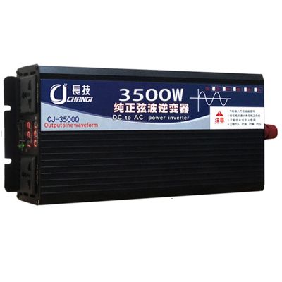 3500W 4000W 5000W 5500W 6000W 8000W Pure Sine Wave Inverter DC 12V 24V 48V 60V to AC 110V 220V Converter with LCD Display 2 AC Outlets,for Trucks RVs Boats,3500W-24to220v