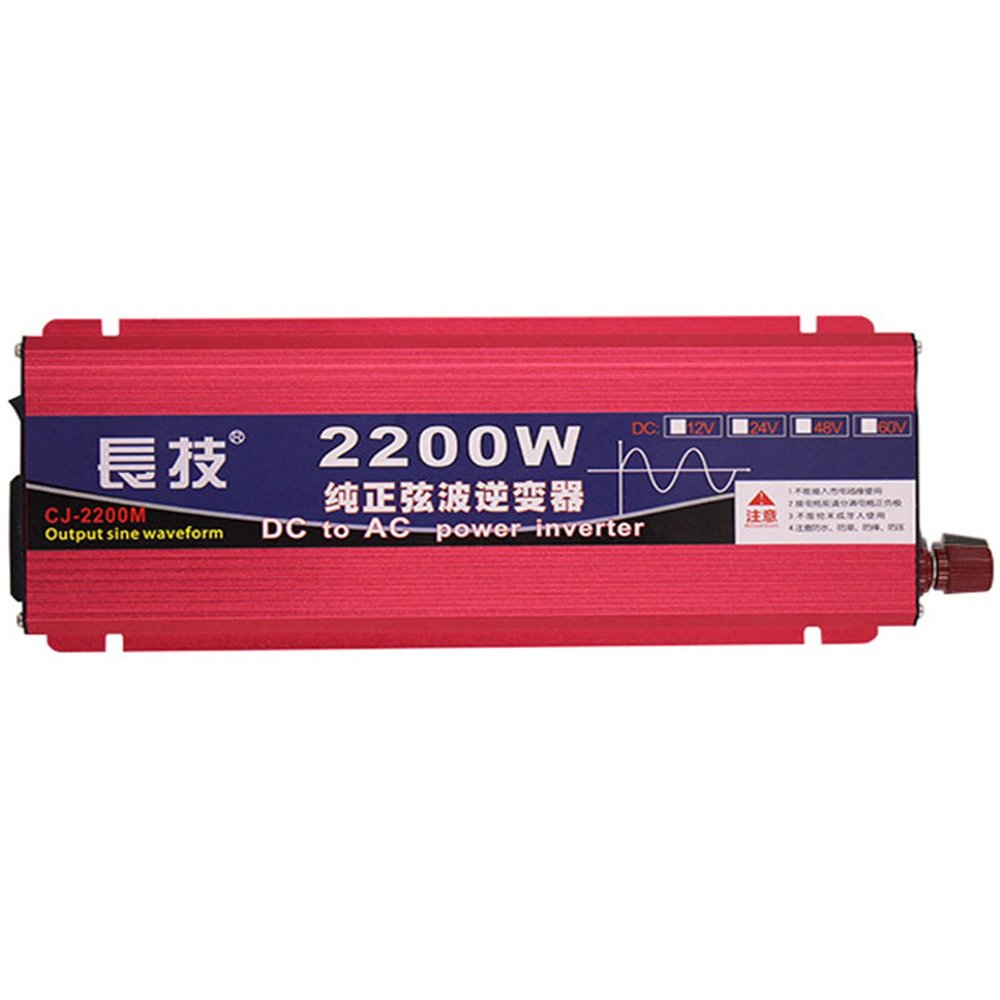 2000 Watt Pure Sine Wave Inverter,DC 12V/24V/48V/60V to AC 110V /220V Power Converter,Power Inverter for RV, Outdoor, Solar, Camping, Boat,12vto110v