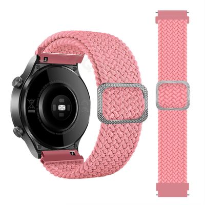 DFAMIN Braided Correa Wrist Strap Bands for COROS APEX Pro/APEX 46 42mm Smartwatch Watchband PACE 2 PACE2 Bracelet Correa (Color : Pink, Size : 22mm Universal)