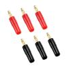 PATIKIL Banana Plugs Speaker Banana Plugs Screw Type 4mm Gold-Plated Copper Red Black for Speaker Wires, Sound Systems, Video Receivers, Home Theater Pack of 6 view 1