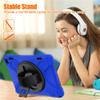 360  Rotation Case for Fire HD 8 / Fire HD 8 Plus Tablet (12th Generation 2022) Rugged Case Rotating Stand Hand Strap Shoulder Strap Outdoor Cover (Blue) view 3
