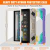 360  Rotation Case for Fire HD 8 / Fire HD 8 Plus Tablet (12th Generation 2022) Rugged Case Rotating Stand Hand Strap Shoulder Strap Outdoor Cover (Colourful Pink) view 2