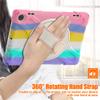 360  Rotation Case for Fire HD 8 / Fire HD 8 Plus Tablet (12th Generation 2022) Rugged Case Rotating Stand Hand Strap Shoulder Strap Outdoor Cover (Colourful Pink) view 3