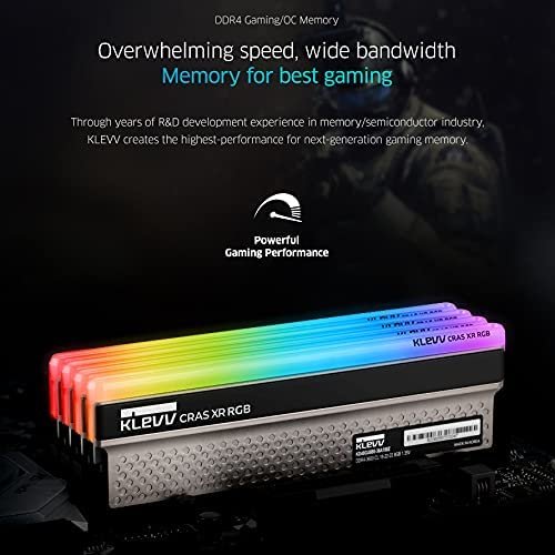 D*0様 KLEVV CRAS XR RGB DDR4-3600 8GBx2 KLEVV CRAS XR RGB DDR4 16GB (2x8GB) 3600MHz CL18 1.35V Gaming