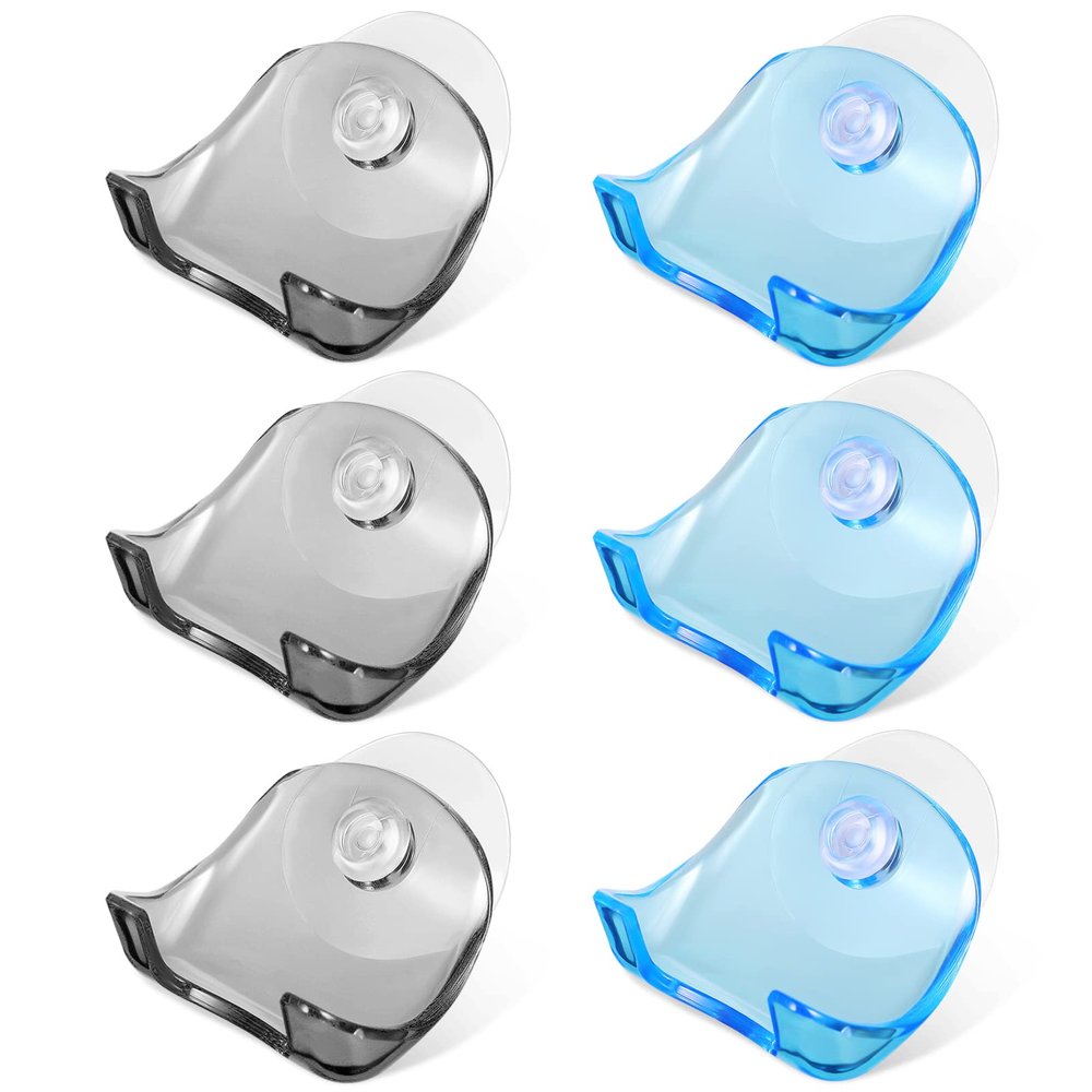 Zerodeko 6pcs Cup Holder Bathroom Shaver Rack for Shower Storage Easy Installation Hooks for Organizing Toiletries and Grooming Tools